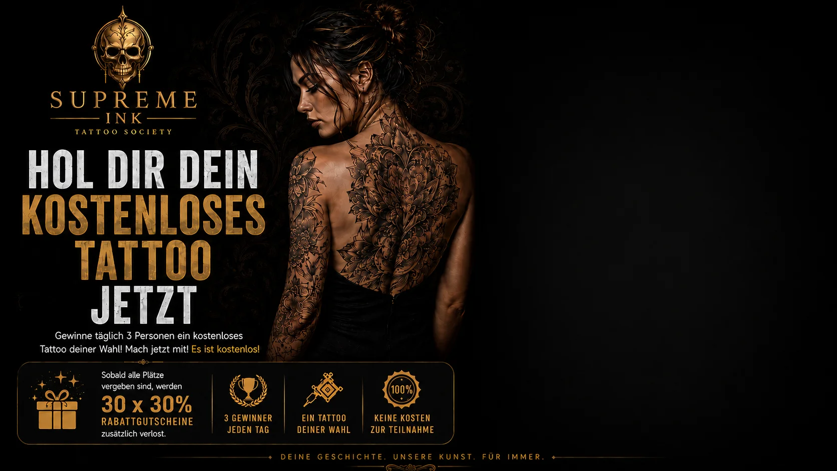 Supreme Ink Tattoo Society – Kostenloses Tattoo Gewinnspiel